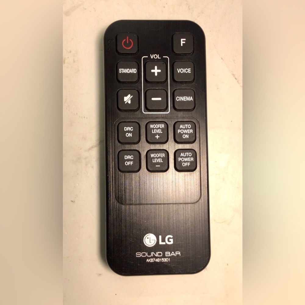 Genuine LG AKB74815301 Soundbar Remote LAS160B LAS260B LAS454B OEM